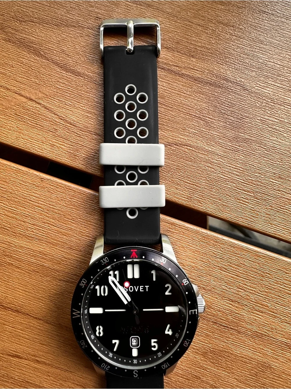 Tsovet Black Dial Diver Watch with Compass Bezel automatic Miyota 8215